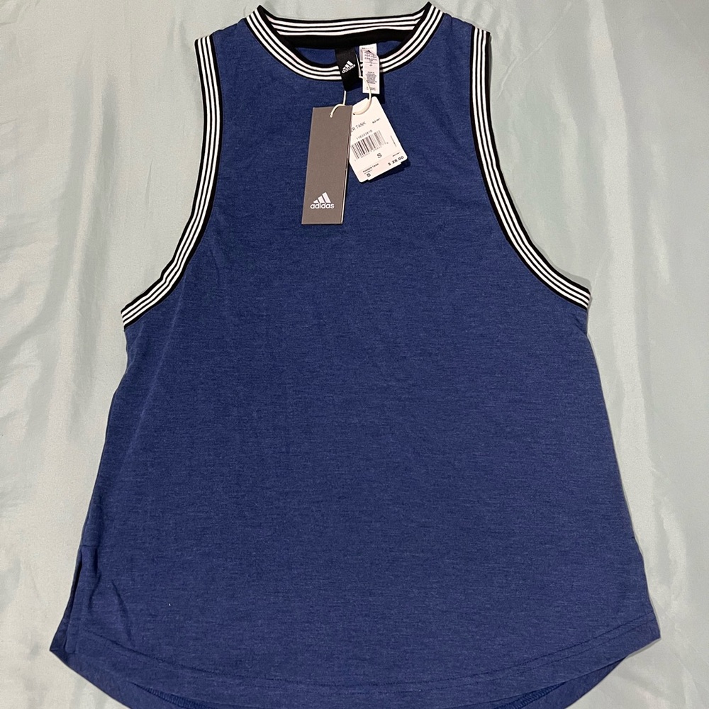 Brand New Adidas Blue Muscle Tank Top